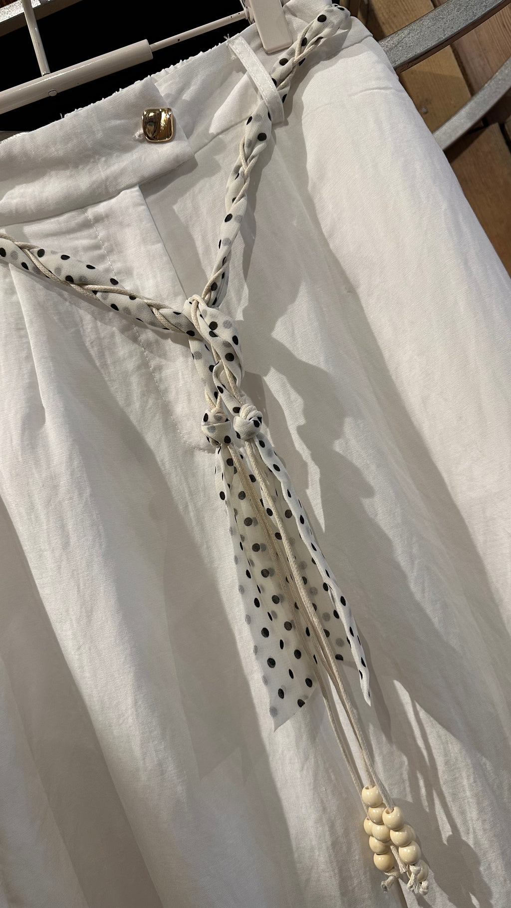 White Wide Leg Trousers