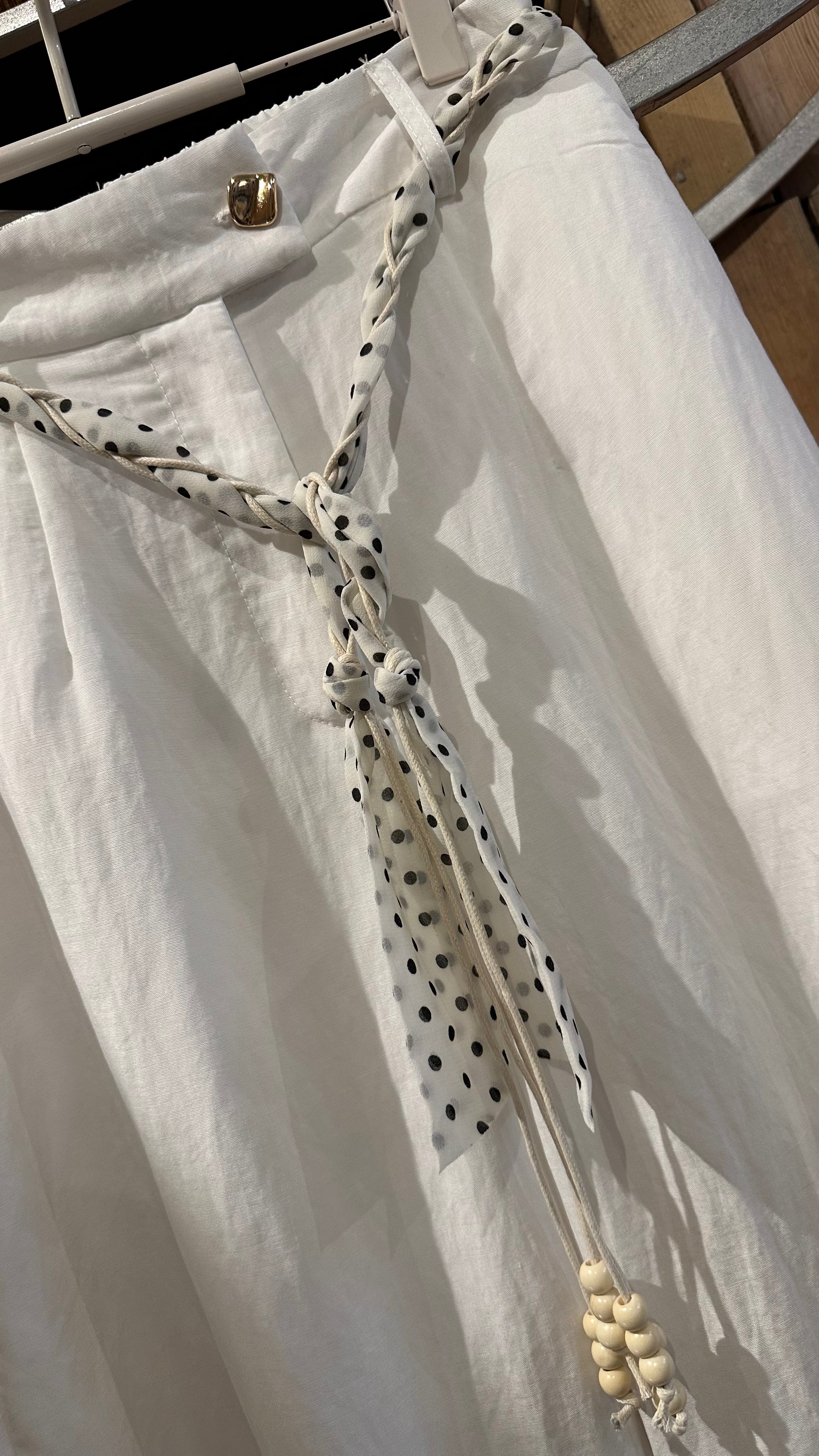 White Wide Leg Trousers