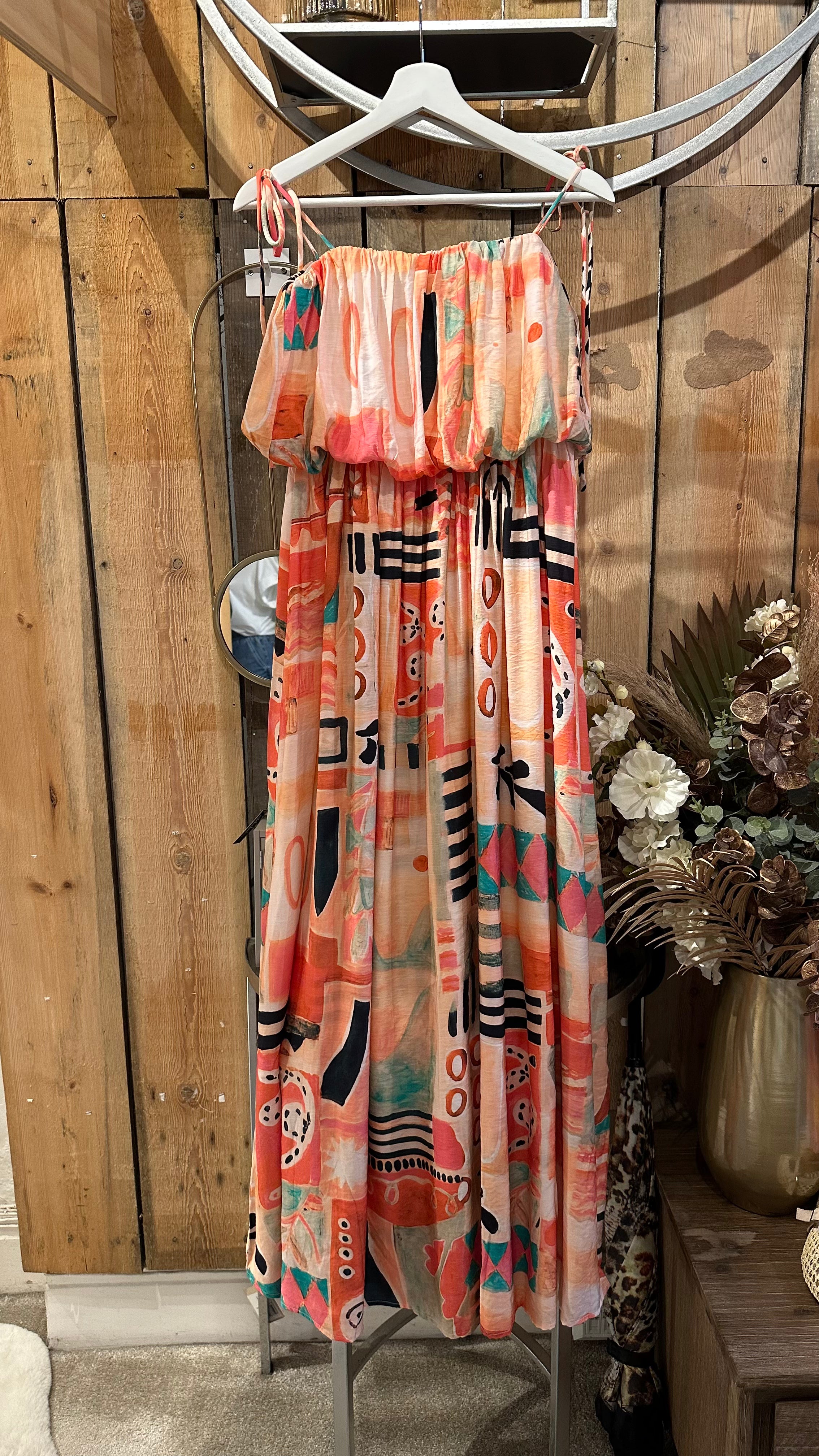 Abstract Print Dress