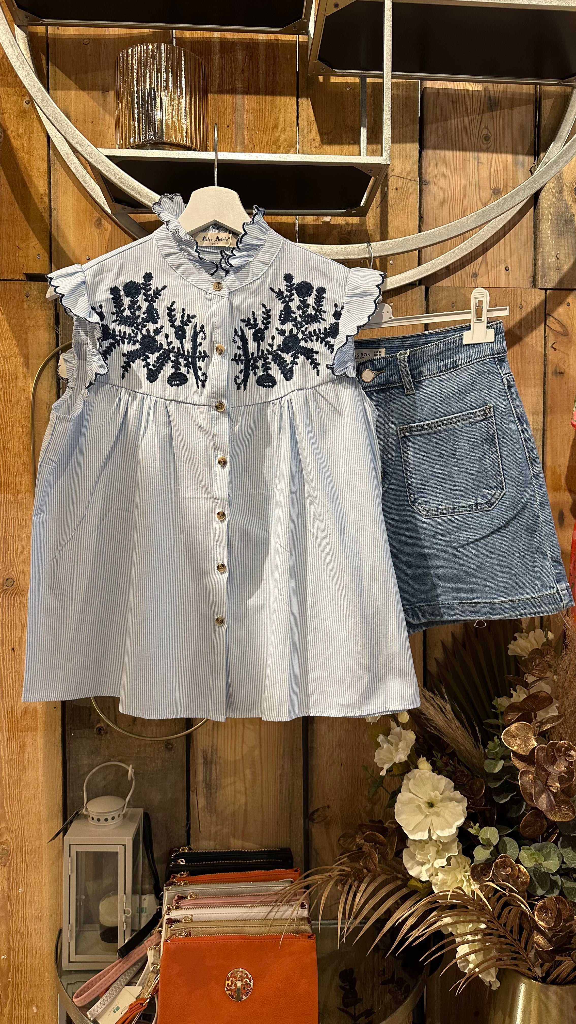 Blue Stripe Blouse